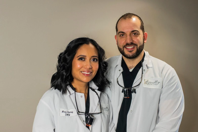 Dr. Matthew Homsi and Dr. Anne Gomez, dentists at Friendly Dental in Aberdeen, NJ.